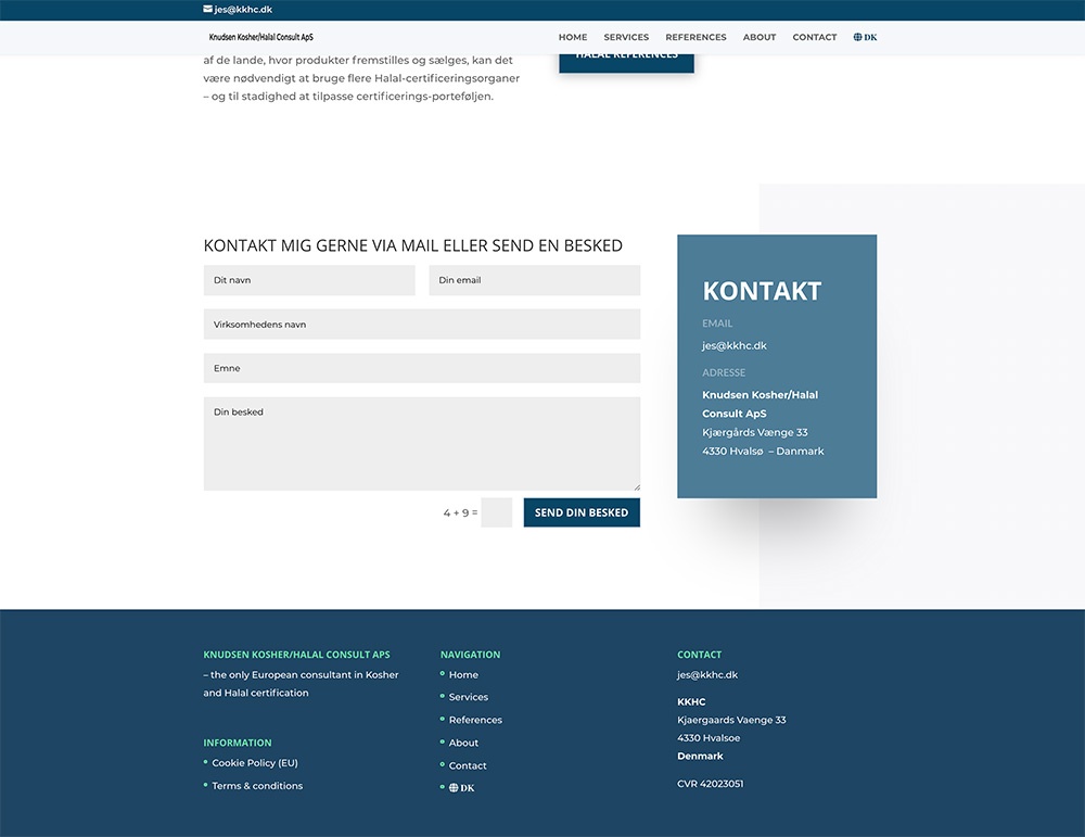webdesign af dansk side