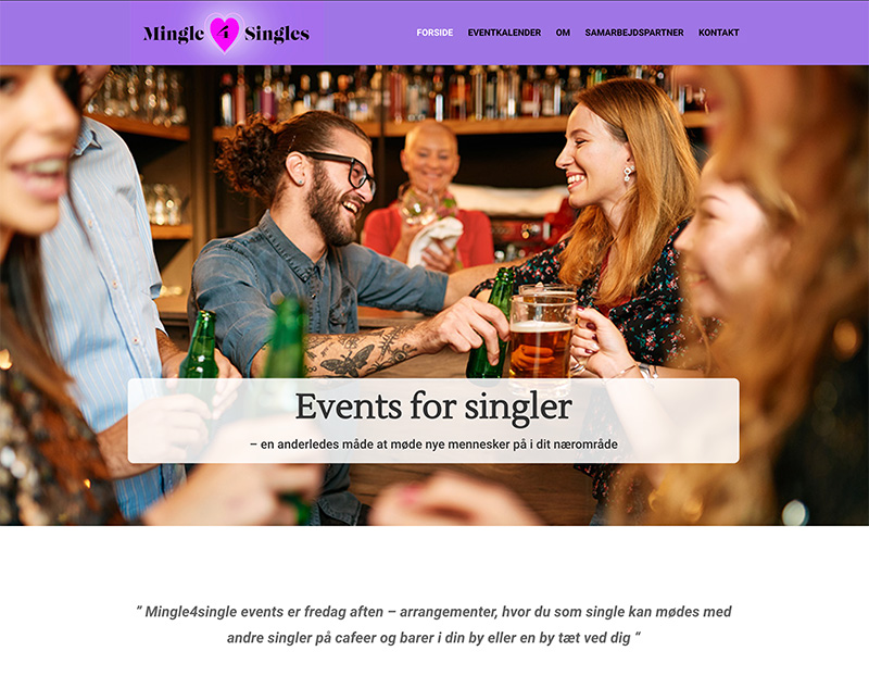 webdesign af hjemmeside for singler